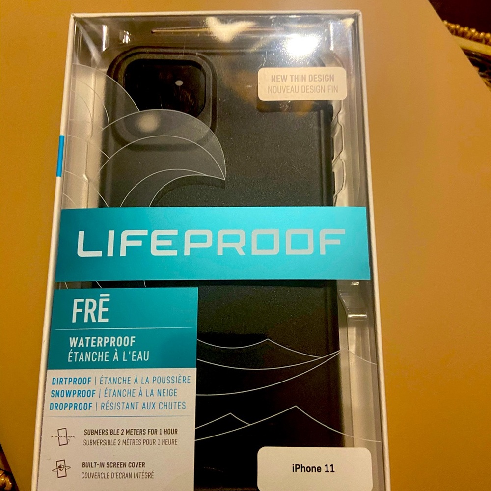 Black Lifeproof iPhone 11 FRE case.